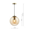 Okrągła wisząca lampa Ripple SP70-RIP8820 kula szampańska brąz