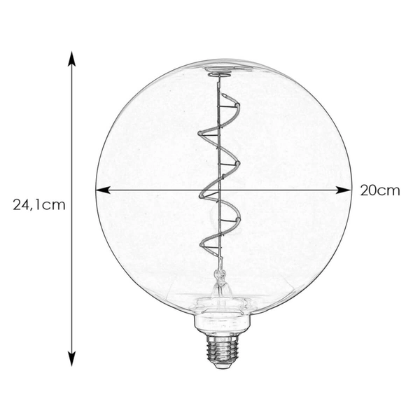 Loftowa żarówka Globe 108723 Markslojd E27 1800K 120lm przydymiona
