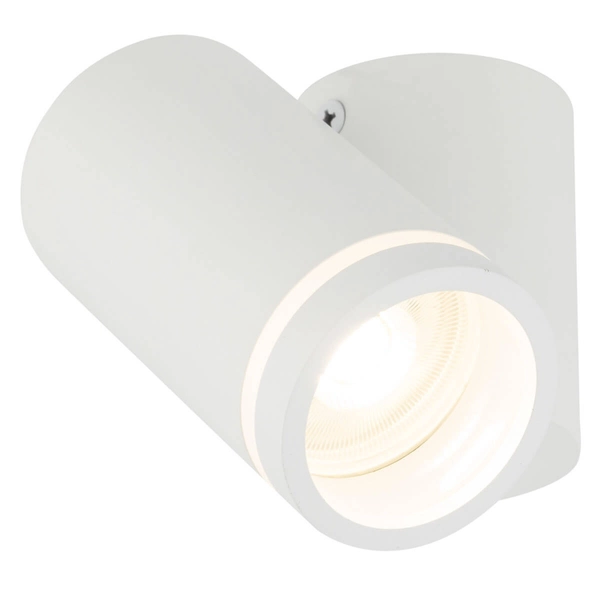 Lampa naścienna do jadalni Jet 5393 loftowa tuba metalowa biała