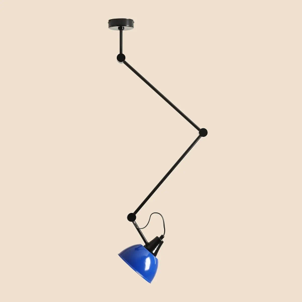Regulowana lampa sufitowa AIDA 1141PL_G3_25 metalowa kobaltowa czarna