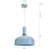 LAMPA wisząca MALMO MLP6201 Milagro loftowa OPRAWA metalowy zwis niebieski