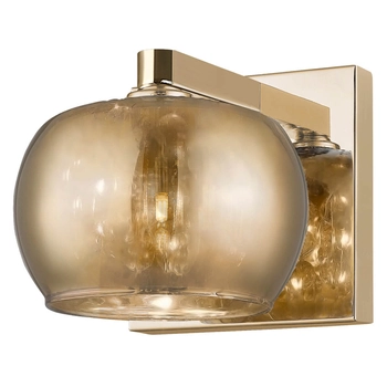 Szklany kinkiet ścienny Crystal W0076-01A-F7HF Zumaline do jadalni złoty