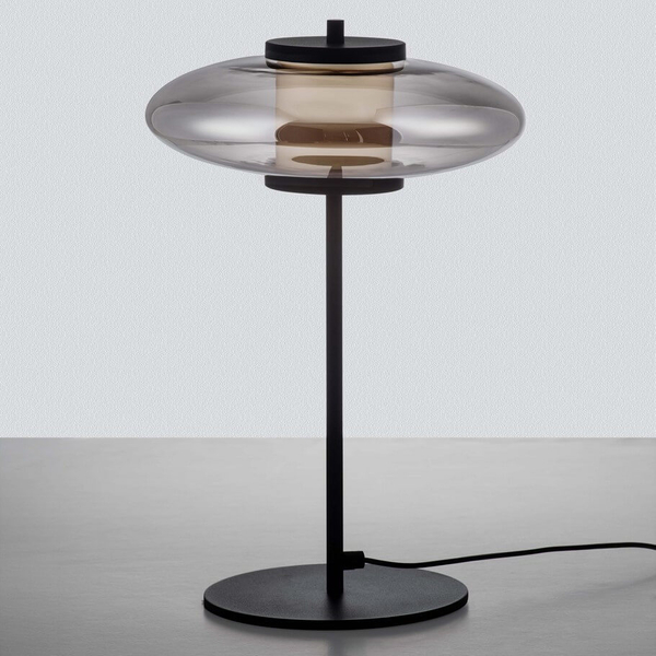 Lampka stołowa HUACARAJE LE44831 LED 8W 3000K do sypialni przydymiona czarna