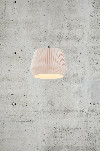 Plisowana lampa wisząca Dicte 2112353009 Nordlux bawełniana beżowa