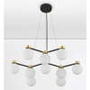 Kulista lampa wisząca do salonu CAMINOS LE44543 złoty czarny biały