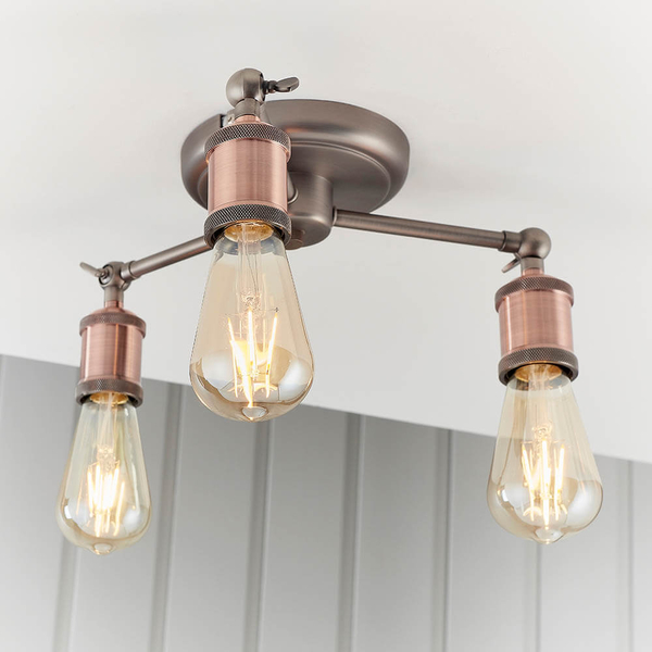 Lampa sufitowa do salonu Hal 76124 regulowana miedziany cyna