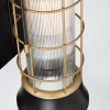Elewacyjna lampa Rivamar QN-RIVAMAR-M-BLK-GD IP44 lampion złoty czarny