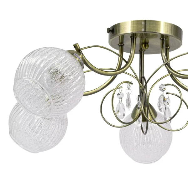 Sufitowa lampa pokojowa 8964/5 21QG glamour mosiądz