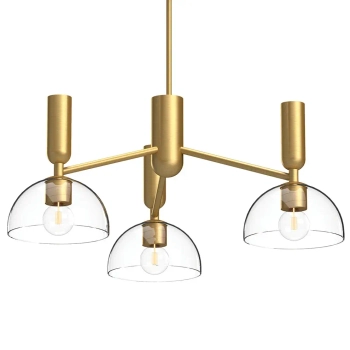 Modernistyczna wisząca lampa Jude ALM-JUDE3-GD-CL szklana złota