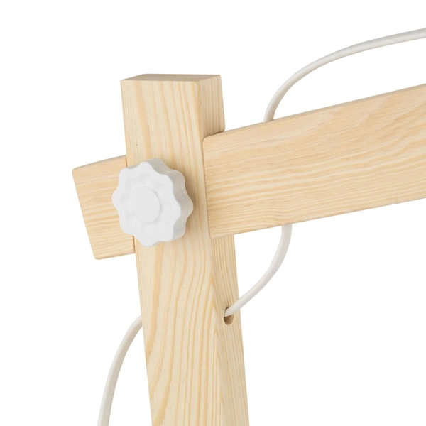 Drewniana lampka nocna Oslo 5347 TK Lighting rustykalna regulowana biała