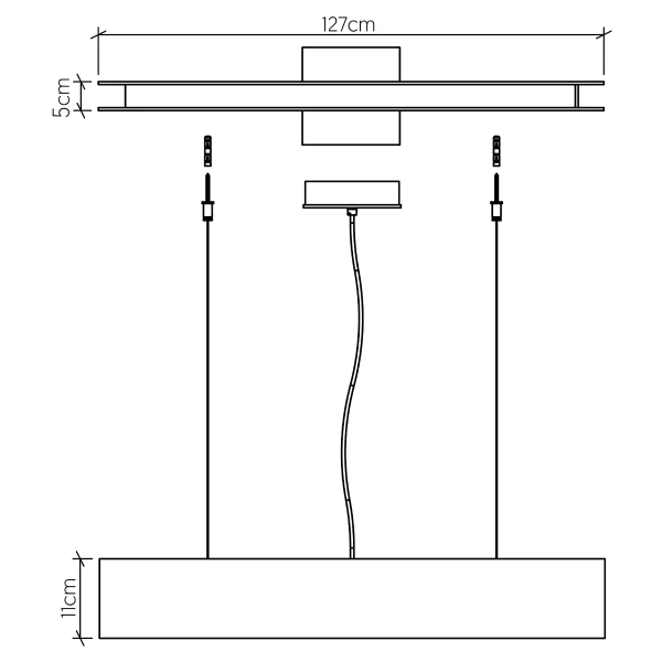 Wisząca belka nad stół Clean QN-CLEAN-LED-LP-127-TEAK LED 29W 3000K brązowy