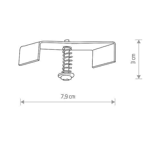Uchwyt mocujący Profile 8805 Nowodvorski szynoprzewód 1-fazowy podtynkowy do sufitu podwieszanego chrom