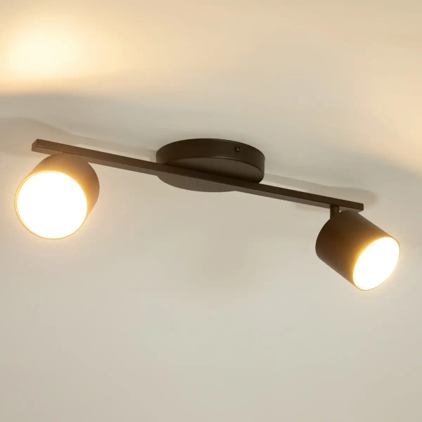 Lampa sufitowa natynkowa Mila 2 41341 do jadalni tuby czarny