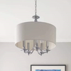 Klasyczna LAMPA wisząca ABU DHABI P05406CH-WH Cosmolight abażurowy zwis do jadalni hampton biały