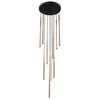 Lampa zwisająca Piano 10118 rurki tuby do sypialni złota czarna