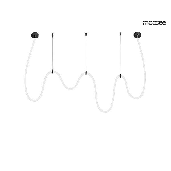 Wiszący wąż LED LASSO biały czarny MSE15011004942 65W 3000-4000K CCT