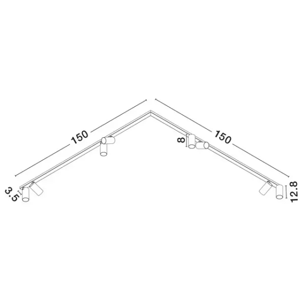 Modułowa lampa sufitowa CALDEMO LE45655 tuby metalowe czarne