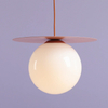 Wisząca lampa do salonu Loop 1125G11_L Aldex szklana kula koralowy