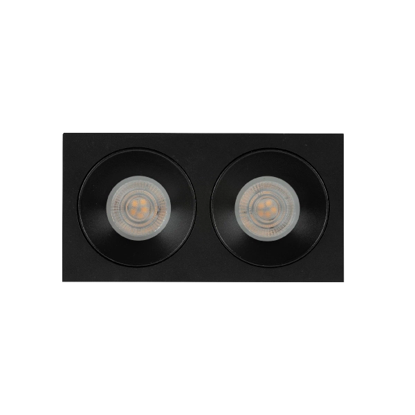 Podwójny downlight sufitowy Prisma 10579 prostokąt czarny
