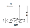Designerska lampa wisząca CELAYA LE42760 rings LED 50W 3000K złota