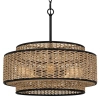 Ekologiczna lampa wisząca Teton QZ-TETON-5P-MBK naturalna lina