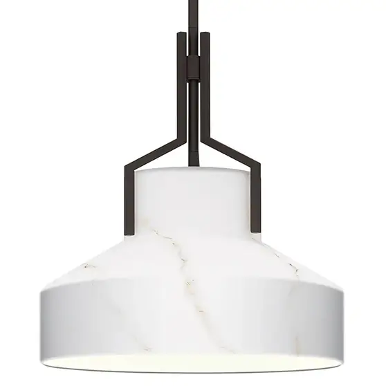 Nowoczesna wisząca lampa Brecken QZ-BRECKEN-2P-OZ-OPAL czarna biała