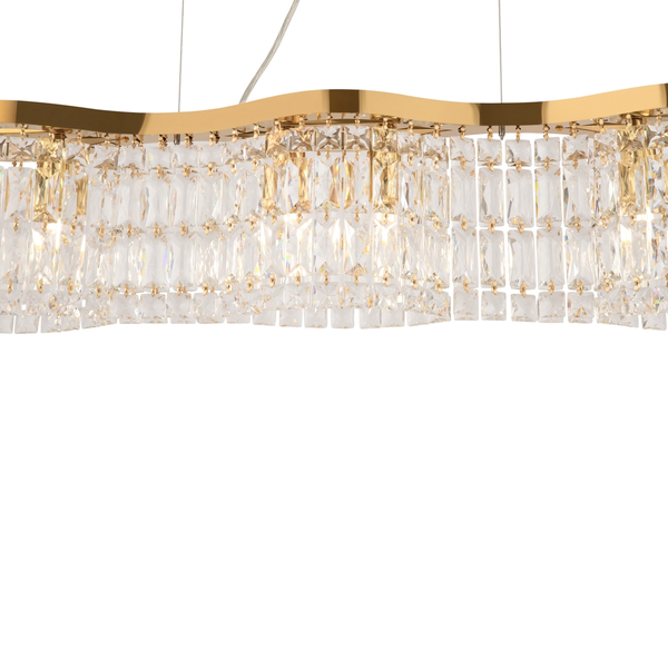 Kryształowa lampa wisząca Dune DIA005PL-06G Maytoni glamour złota