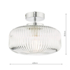 Sufitowa lampa szklana Riva RIV5208 do salonu IP44 chrom