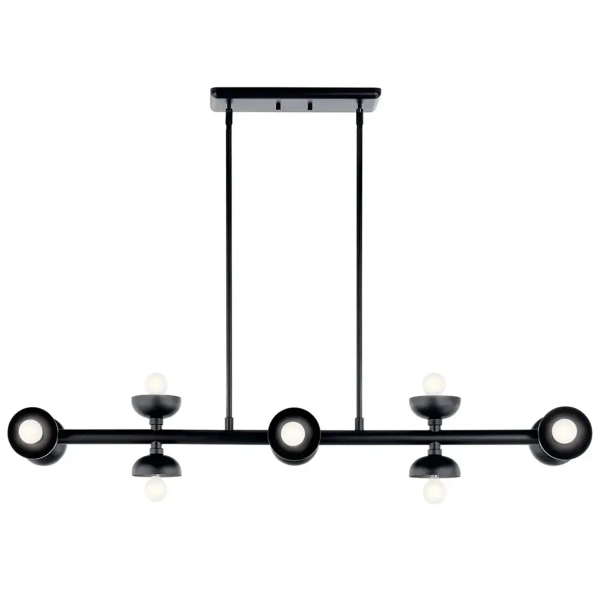 Podłużna wisząca lampa Palta KL-PALTA-LP10-BK belka czarna