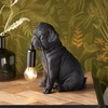 Stołowa lampka z żywicy Pug Puppy 107325 mops pies czarny