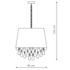 Żyrandol LAMPA wisząca VIGO LP-0412/1P BK Light prestige abażurowa OPRAWA glamour ZWIS z kryształkami crystal czarny