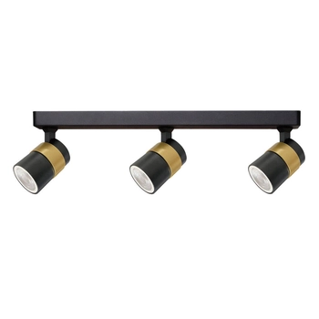 Potrójna lampa salonowa Antillo LP-770/3W BK regulowany kąt światła sufitowa metal czarny złoty
