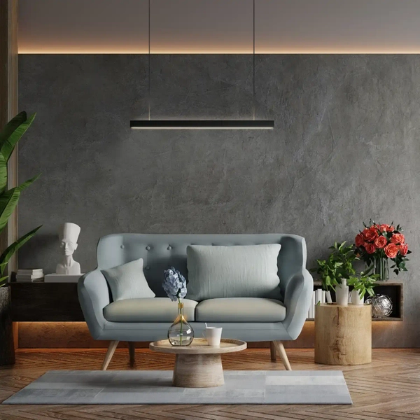 Podłużna lampa wisząca Sigi PL0130-BK Yaskr LED 45W 3000K belka czarna