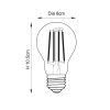 Energooszczędna żarówka E27 93021 LED 6W 2700K przezroczysta