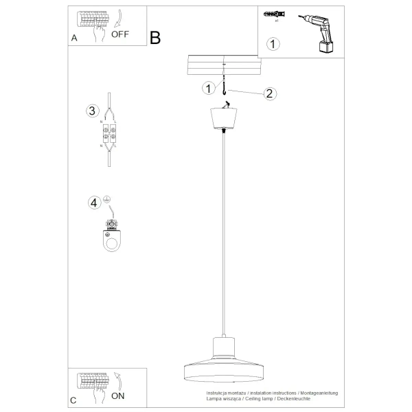Lampa wisząca nad wyspę BILO SL.1706 kapelusz terakota