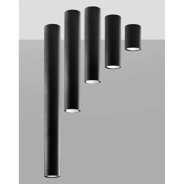 Minimalistyczna lampa sufitowa SL.1001 metalowa tuba czarna
