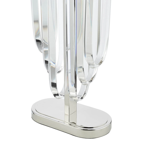 Lampka stołowa Eltham ELT4238-EH Dar Lighting sople kryształy do pokoju szara