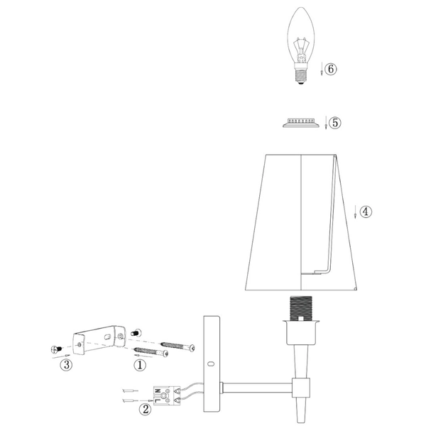LAMPA ścienna ZARAGOZA H001WL-01BS Maytoni klasyczna OPRAWA abażurowa mosiądz