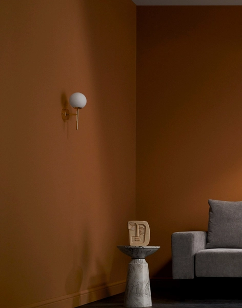 Łazienkowa LAMPA ścienna MIJA 20765105 Kaspa loftowa OPRAWA kinkiet szklana kula IP44 złota biała