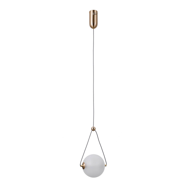 Lampa wisząca kula Rastia PND-34361-S-HBR-OPAL LED 6W 3000K biała złota
