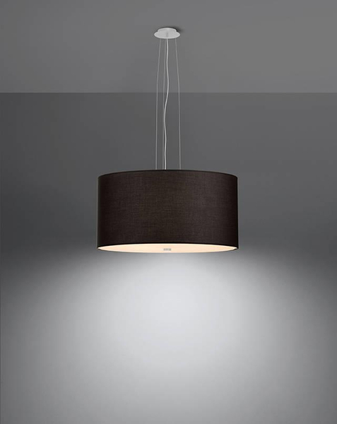 LAMPA wisząca SL.0744 abażurowa OPRAWA zwis okrągły czarny