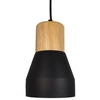 Zwisowa lampa loftowa Concrete ST-5220-black Step betonowa drewno czarna