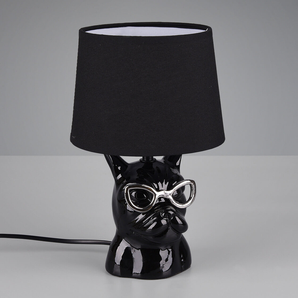 Dekoracyjna lampka stołowa Dosy R50231002 RL Light pies w okularach czarny