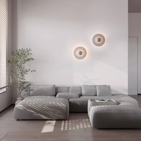 Lampa na ścianę do jadalni BAILA LE44541 LED 9W 3000K okragła szary