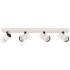 Plafon LAMPA sufitowa LACONI SPL-2813-4B-WH Italux metalowa OPRAWA regulowane reflektorki na listwie białe czarne