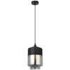 LAMPA wisząca MOLINA MDM-2377/1 BK+SG Italux szklana OPRAWA skandynawski ZWIS czarny przydymiony