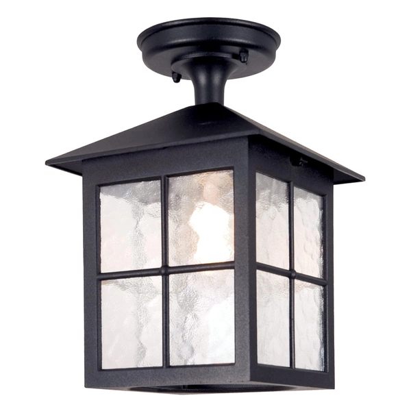 Lampa przysufitowa Winchester BL18A-BLACK Elstead IP43 retro do ogrodu czarna