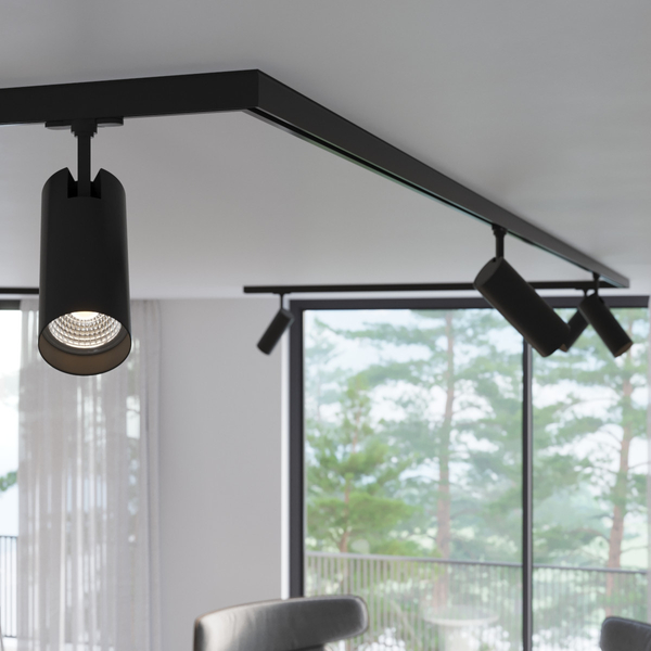 Lampa sufitowa do systemu 3-fazowego REO MYL.00093 LED 30W 3000K czarna