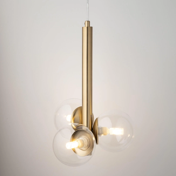 Pojedyncza lampa Perla 40855 Sigma bańki do jadalni złota transparentna