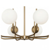 Sufitowa LAMPA modernistyczna RENDEZ-VOUS MOD109PL-08BS Maytoni szklana OPRAWA plafon kule balls mosiężne białe